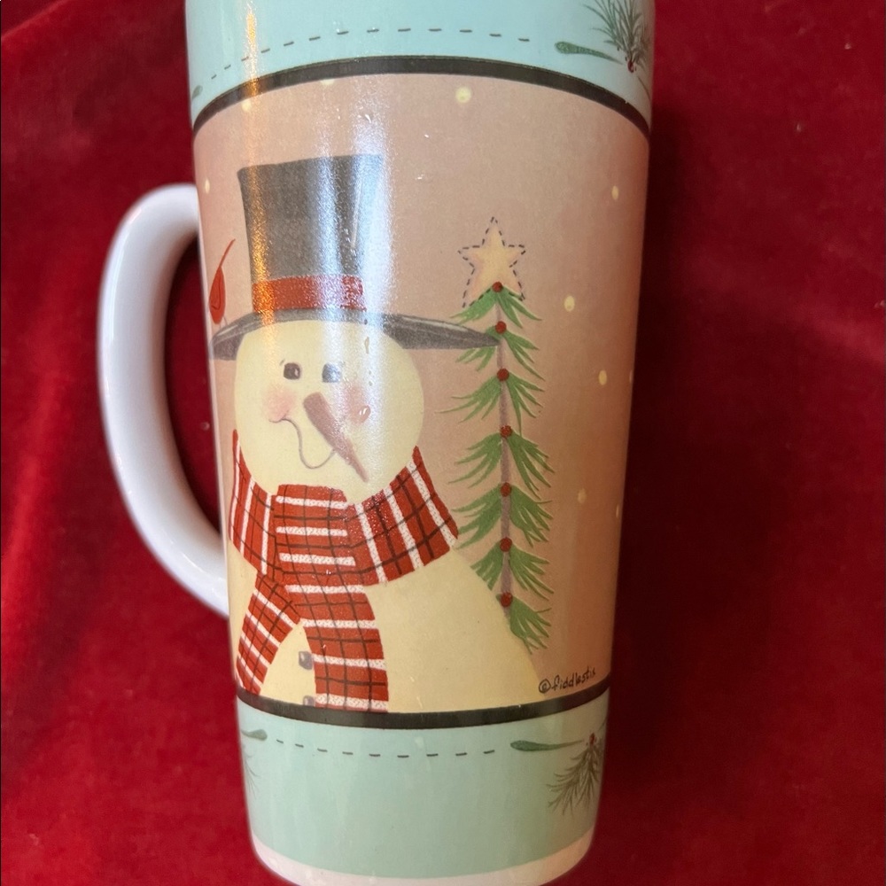 Fiddlestix Snowman & Friend,  16 Oz.. Mug, ND Exclusive